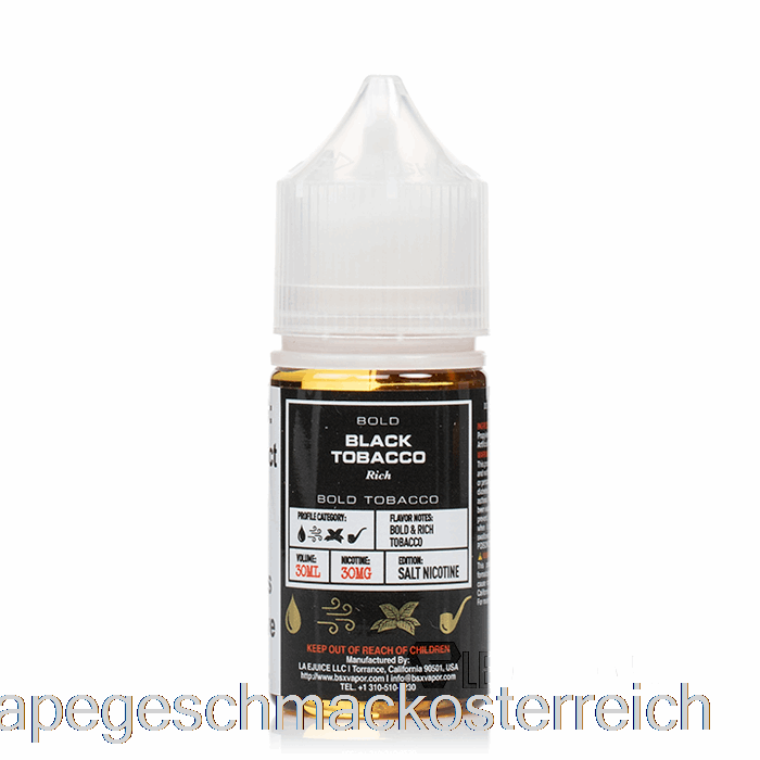 Schwarzer Tabak – BSX-Salzserie – 30 Ml, 50 Mg Vape-Geschmack